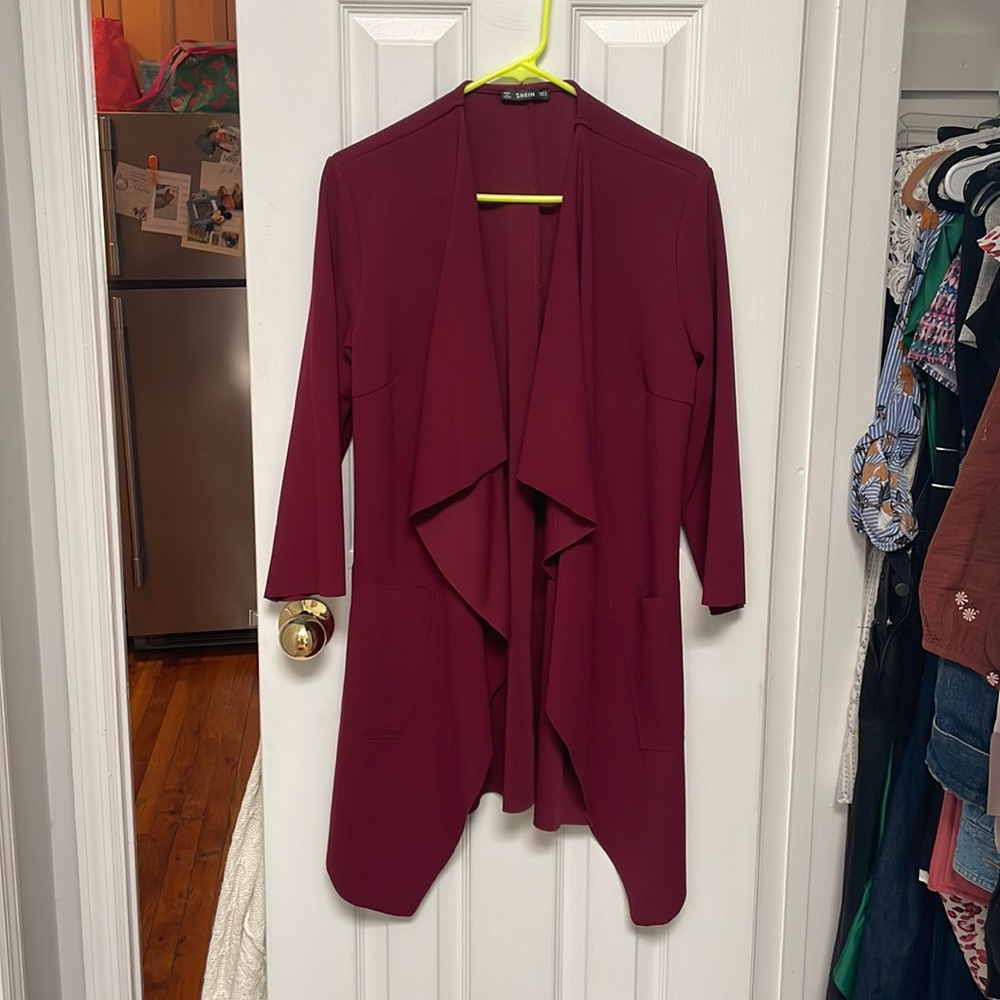 Burgundy light weight jacket